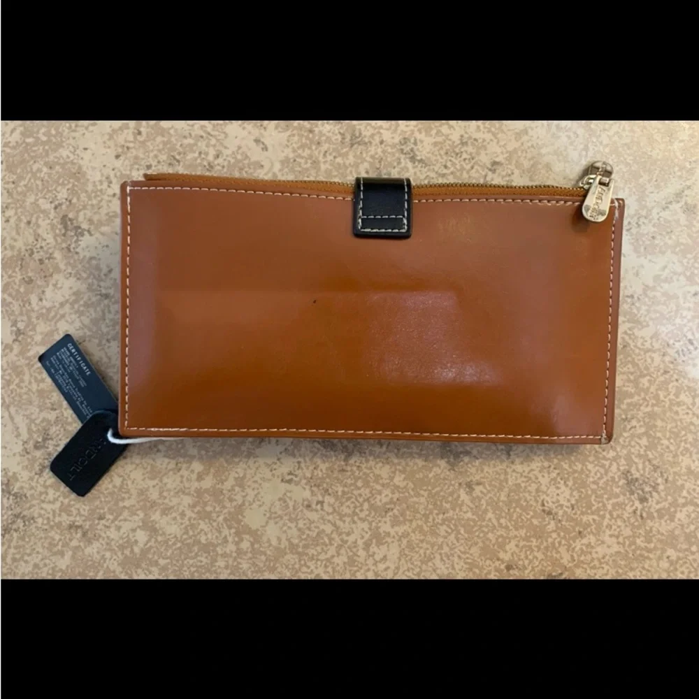 New! ANDOILT Womens Genuine Leather Wallet With Dust Bag